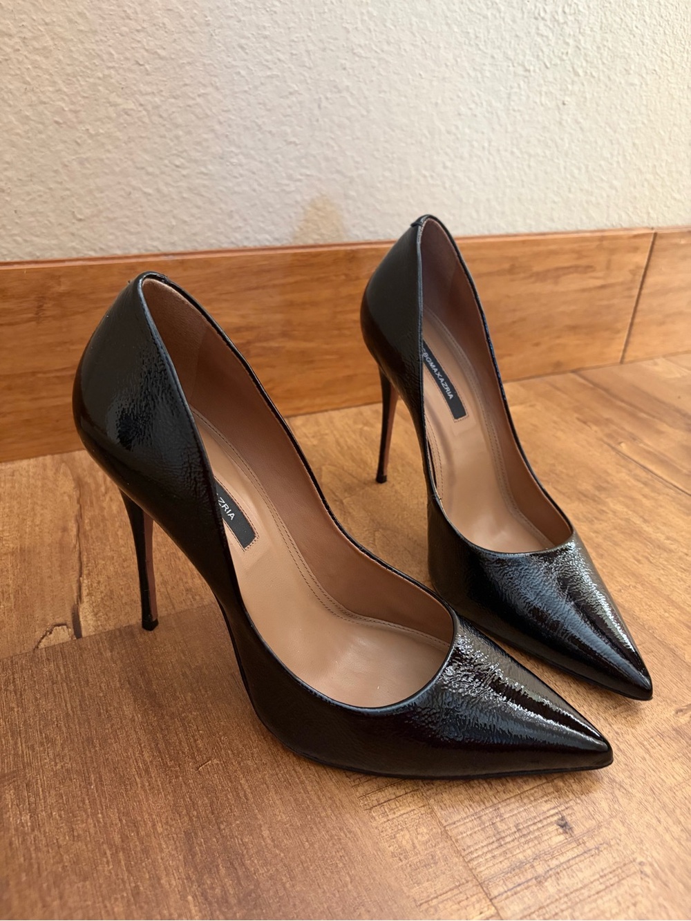 Bcbgmaxazria Vintage Black Patent Pointed-Toe Stiletto Pumps